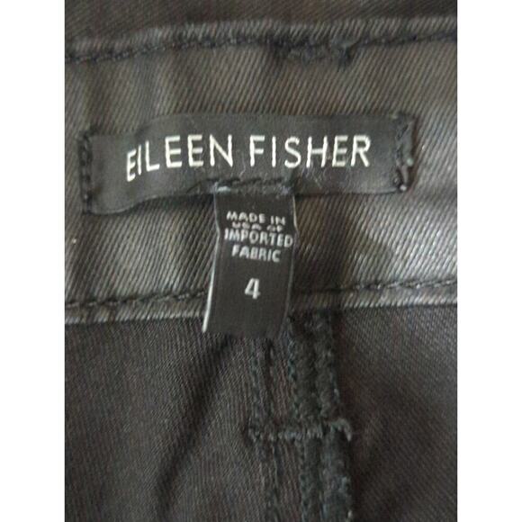 Eileen Fisher Organic Coated Waxed Denim Skinny Jeans women's size 4 Retro Rock - Picture 10 of 10